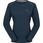 Îmbrăcăminte sport Rab Tricou dame Force LS Tee Tempest Blue 14 (QBL-08-TMB-14)