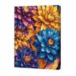 Картина по номерам Ideyka KHO3305 30x40cm Eco, Dalii aprinse cu vopsele metalic extra