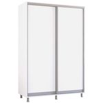 Dulap Mobildor-Lux Aron-S uși glisante din PAL (150x60x200H cm) Alb Brilliant