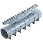 Trap de duș Axhell 3031015 Ucan set 6un, material PP gri, C250, 540x30x195mm