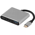 Adaptor de rețea USB Tracer Adapter A-1, USB-C, HDMI 4K, USB 3.1, PDW 100W