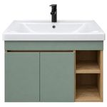 Шкаф под умывальник Mashtab 12634 Niagara (Sava) suspendat cu 2 uși si rafturi 800x470x580 Stejar-Olive