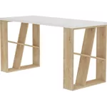 Офисный стол Trendy Miere, alb, stejar 140x75x60cm