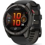 Смарт часы Garmin fenix 8 Pro – 51 mm, AMOLED, Sapphire, Carbon Gray DLC Titanium with Black/Pebble Gray Silicone