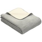 Textile de casă Ibena 2340/805 Uni Decke Double Face Dublin Grey/white