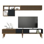 Set mobilă living Trendy Milan TV, Nuc, Antracit