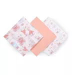 Pelincute din muslin Babyono Peach 70x70 cm - 3 buc