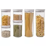 {'ro': 'Container alimentare Vacane 6598 Pentru crupe, stivuibile, rotunde, acril/plastic set 6buc', 'ru': 'Контейнер для хранения пищи Vacane 6598 Pentru crupe, stivuibile, rotunde, acril/plastic set 6buc'}