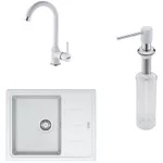 Мойка кухонная со смесителем Franke 114.0633.766 BFG 611-62 + Pola 1.0 + Dozator sapun Alb