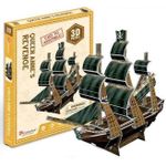 Set de construcție Cubik Fun S3031h 3D puzzle Mini-corabie de pirați Răzbunarea Reginei Ana, 24 elemente