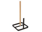 Suport pentru prosoape de hartie Five 30cm, metal negru/lemn