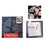 Tablou pe numere Strateg 57220 (fundal negru) 40x40cm Trandafiri si inima
