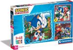 Головоломка Clementoni Puzzle 3x48 Square Sonic (25320)