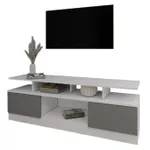 Comodă TV Smartex (16534) Т9 180cm TV Alb+Grafit