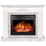 Șemineu electric ArtFlame Luca & Carmen, 1130x1400x290 mm, Alb