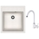 Мойка кухонная со смесителем Dr.Gans Nika 470 + SanDonna F 7073 alb