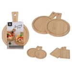 Доска разделочная Excellent Houseware 50887 Set suport 2buc 19x11cm/D14x19cm, lemn