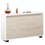 Raft pentru încălțăminte Mobildor-Lux Leo Slim 90x16x47H cm White/Sonoma