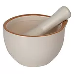 Аксессуар для кухни Excellent Houseware 52611 Mojar cu pistil 330ml Brown Rim, ceramica