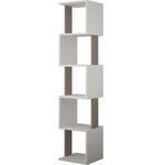 Офисный стеллаж Trendy Piri, alb, moka deschis 35x161x30cm, raft de carti