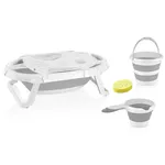 Cădiță BabyJem 596 Set cadita pliabila Gri, 5 piese