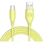 Cablu telefon mobil Tellur TLL155400 Cable silicone USB to Type-C, 3A, 1m, yellow