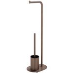 Accesoriu pentru WC Bisk 08619 Suport stationar p/u hirtie igienica cu perie WC (aur-roz)