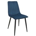 Scaun Deco DC-90P N63 Catifea Dark Blue+Black Legs