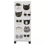 Raft pentru încălțăminte Trendy Pisicile Filinta, Albe 50x127x38cm