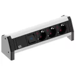 Prelungitor electric BACHMANN 902.0050 Modul desk 3xSchuko 1xSwitch 2 poli led negru