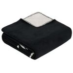 Textile de casă Ibena 3034/800 Jacquard Decke Nanaimo Black/white