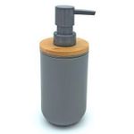 Дозатор для мыла Tendance 47164 серый пластик/ бамбук