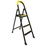 Scară Eurostep 53116 Scara 2+1 LEO, pliabilă din oțel, neagră