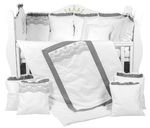 Lenjerie de pat pentru copii PernaMea Set lenjerie 8 piese Royal Gri (PM.101611/1)