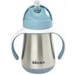 Cană cu pai Beaba B913481 Albastru