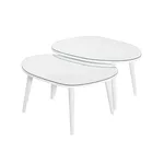 Măsuţă cafea Trendy Gusto-Alb (2 bucăți)