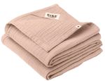 Аксессуар для пеленания BIBS 9401244 Set de 2 museline 70x70cm, Blush