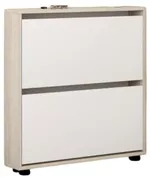 Raft pentru încălțăminte Mobildor-Lux Leo Slim 50x16x86H cm Sonoma/White