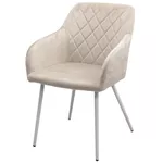 Scaun Deco Loper Catifea SC-8266 Camel (HLR-7) + White Legs
