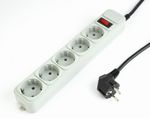 Surge  Protector Gembird SPG3-B-10C, 5 Sockets, 3m, up to 250V AC, 16 A, safety class IP20, Grey