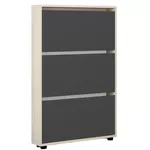 Полка для обуви Mobildor-Lux Leo Slim 80x16x125H cm Sonoma/Anthracite