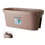 Цветочный горшок ProGarden 57461 Ghiveci pentru balustrada 59x26x25cm, maro, plastic
