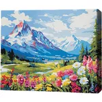 Картина по номерам BrushMe MG0013FC 40х50cm (fără cutie) Flori la poalele munților
