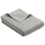 Textile de casă Ibena 3560/815 Uni Decke Porto Silver grey
