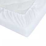 Cearsaf pe elastic Perina White (120x60 cm)