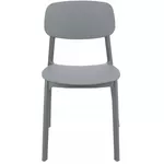 Scaun Jumi CM-275157 Scaun terasa LARA din plastic, Gri