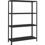 Cтеллаж складской УХЛ-МАШ МС-Ч 1450x1000х400 Стеллаж модульный (4 полки) Чёрный