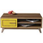 Журнальный столик Trendy Айла, орех, желтый 105x38x60 см