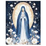 Картина по номерам Ideyka (KHO8535) Immaculate Virgin with metallic paints, 40х50