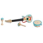 Jucărie muzicală Hape E0638 Set de instrumente muzicale 4 în 1 Ukulele